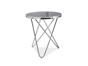 Круглий столик SIGNAL FABIA C Чорний зі скляною стільницею та металевими ніжками ПОЛЬЩА