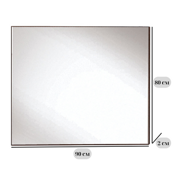 Прямоугольное настенное зеркало Круїз размером 90х80 см, без рамы, в стиле минимализма