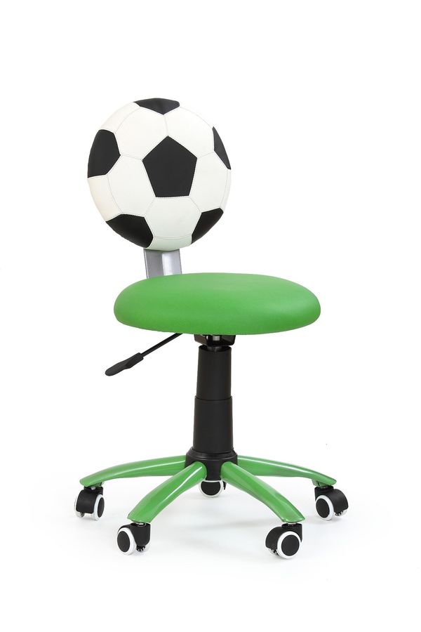 Крісло комп'ютерне дитяче Gol механізм піастри, метал зелений, пластик чорний / екошкіра зелений Halmar Польща