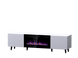 Сучасна тумба під телевізор з каміном Cama Pafos 180 EF біла (Польща)