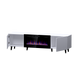 Тумба под телевизор с камином Cama Pafos 180 EF белая в современном стиле (Польша)