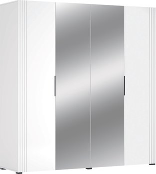 Шкаф с зеркалами Амелия 4Д белый с глянцевыми фасадами