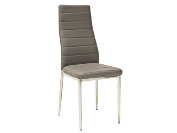 Удобный стул со спинкой H-261 SIGNAL серый на металлических ножках Польша
