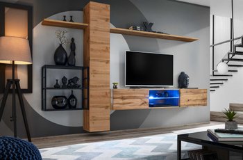 Комплект мебели в гостиную ASM Switch Met V 27 WTS SWM 5 Вотан/Вотан ПВХ из Польши