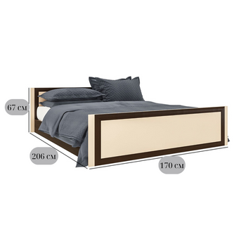 Кровать Соня (160x200 см) - венге магия/дуб молочный, с ламелями (без матраса)