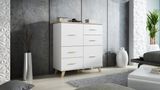 Комод CAMA LOTTA 110 2D4S Дуб сонома/Білий фото - artos.in.ua