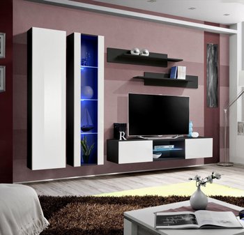 Комплект мебели в гостиную ASM FLY O 23 ZW FY O4 Черный матовый/Белый глянцевый из Польши