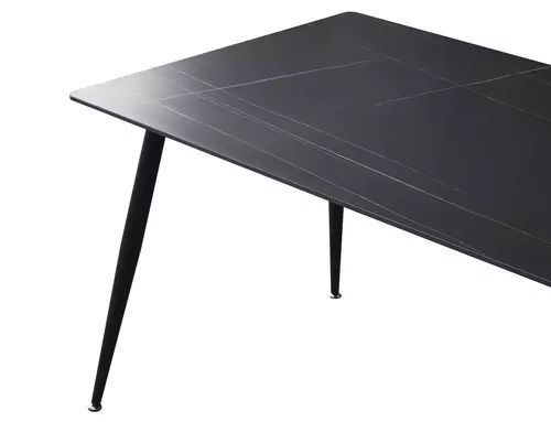Обеденный стол Rion Signal 130&times;70&times;76, черный матовый, керамика фото - artos.in.ua