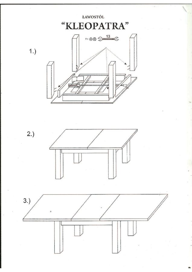Розкладний стіл-трансформер з підйомним механізмом KLEOPATRA 124x64 SIGNAL дуб ланцелот Польща