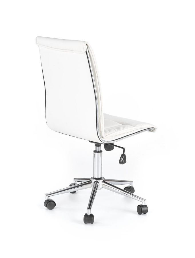 Кресло офисное Porto механизм Tilt, хромированный металл/экокожа белый Halmar Польша