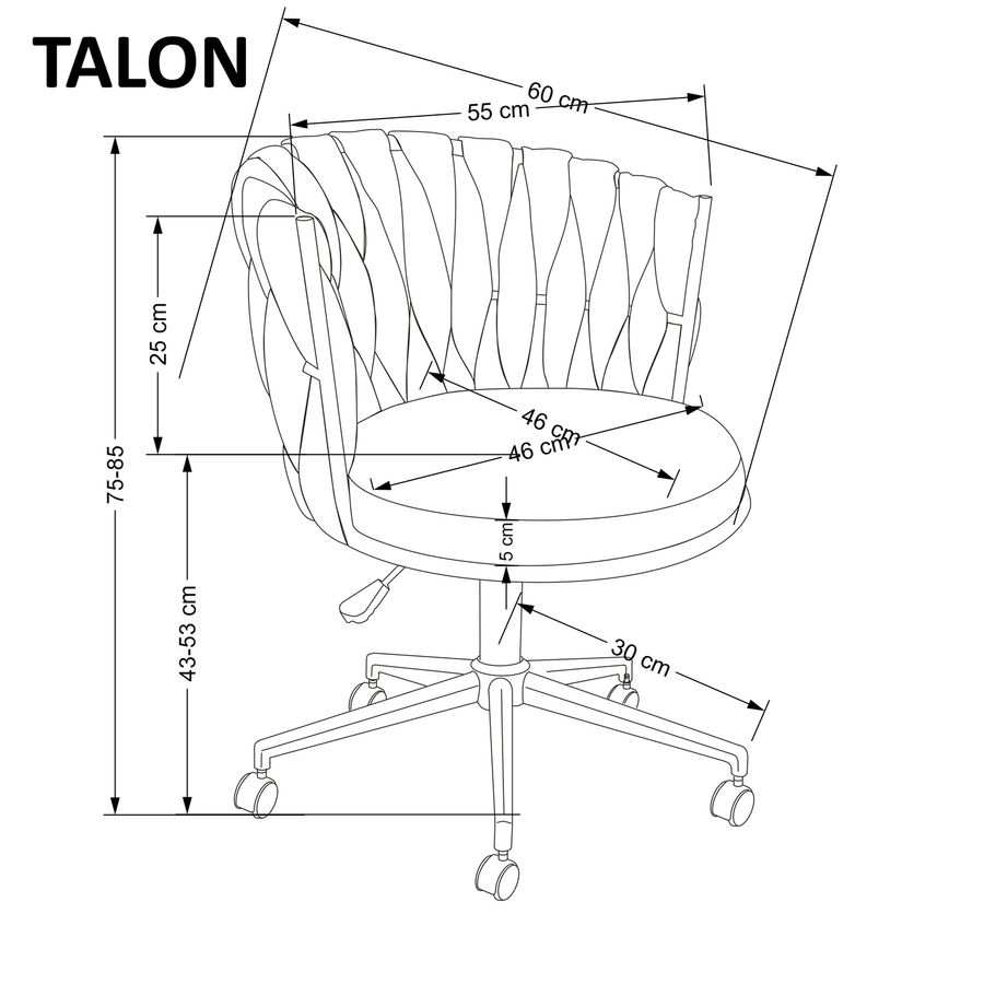 Комп'ютерне поворотне крісло TALON рожевий Halmar Польща