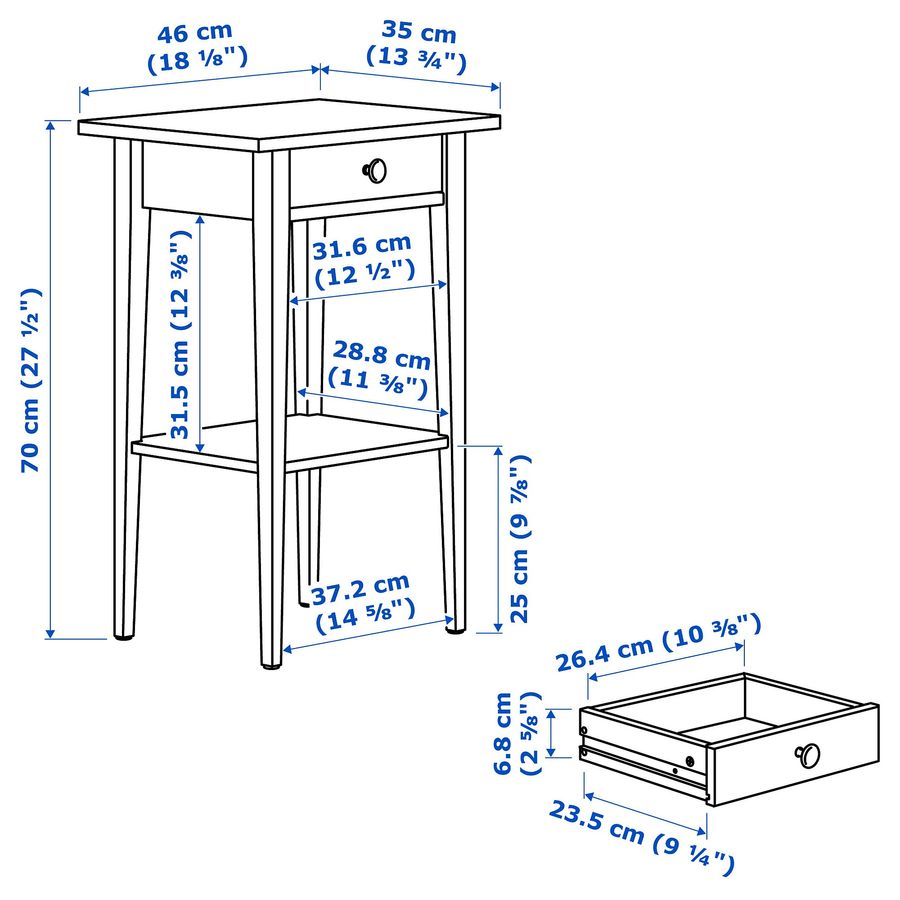 ИКЕА Комплект мебели для спальни из 4 предметов HEMNES ХЕМНЭС, 194.951.43 фото - artos.in.ua