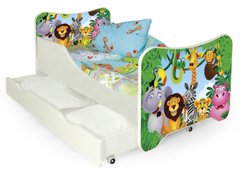 Дитячі ліжка фото Ліжко HALMAR HAPPY JUNGLE дитяче з ящиком для білизни Польща - artos.in.ua