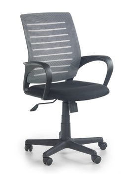 Кресло офисное Santana механизм Tilt, пластик черный/мембранная ткань черный, сетка лайм Halmar Польша