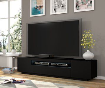 Тумба для под телевизор AURA 200 черный мат BIM FURNITURE фото - artos.in.ua
