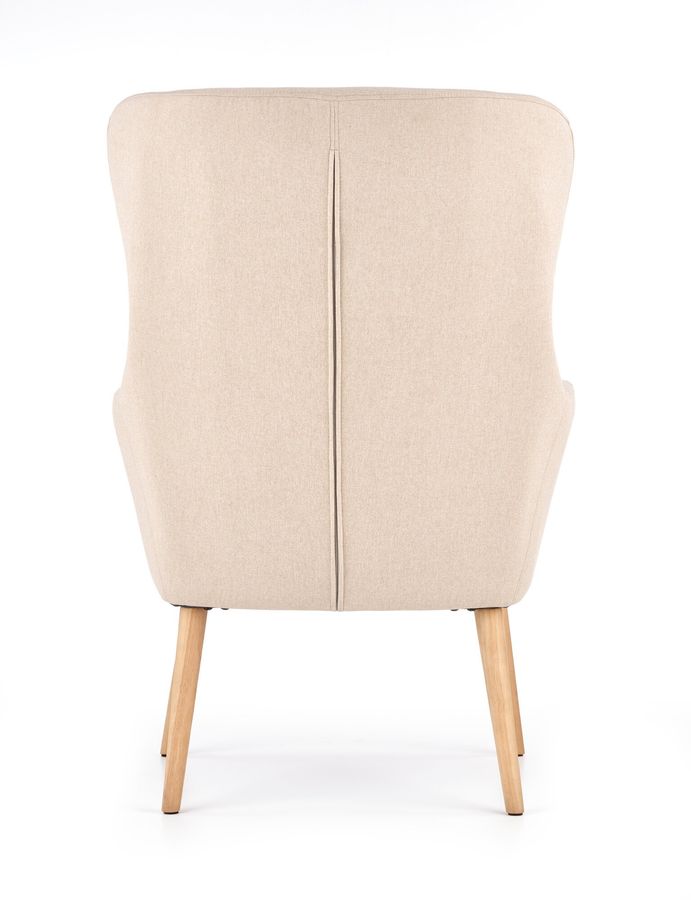 Кресло для отдыха в гостиную, спальню Cotto натуральное дерево/ткань бежевый Halmar Польша