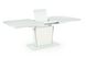 Стол обеденный раскладной в гостиную, кухню Bonari 160(+40)x90 стекло/МДФ, сталь белый Halmar Польша