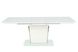 Стол обеденный раскладной в гостиную, кухню Bonari 160(+40)x90 стекло/МДФ, сталь белый Halmar Польша