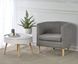 Кресло для отдыха в гостиную, спальню Clubby натуральное дерево/ткань серый Halmar Польша