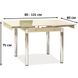 Маленький стол для кухни GD-082 80-131x80см SIGNAL кремовый ножки хром + стекло Польша