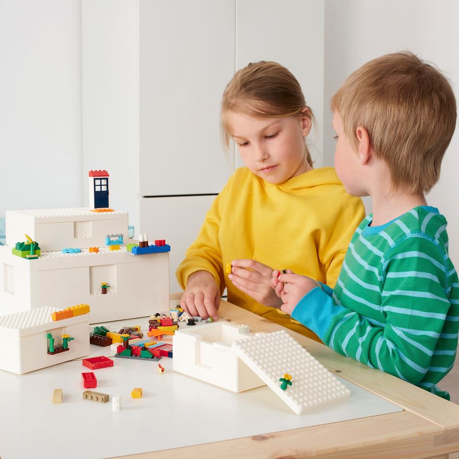 ИКЕА Коробка LEGO® с крышкой BYGGLEK, 103.542.08 фото - artos.in.ua