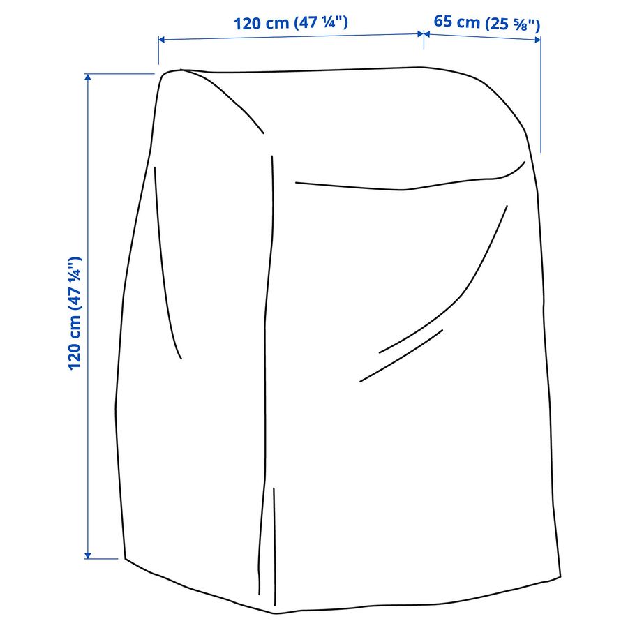 ИКЕА Чехол для садовой мебели TOSTERÖ ТОСТЕРО, 505.323.36 фото - artos.in.ua