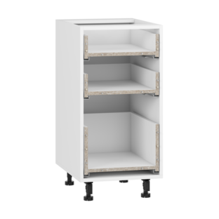 Корпус нижней кухонной тумбы с ящиками VENTO D3S-40/82 белый фото - artos.in.ua