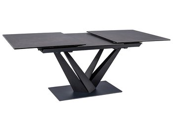 Розсувний обідній стіл PORTO CERAMIC 120-160x120 Signal - під мармур/чорний мат Польща