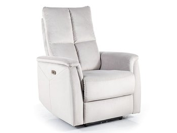 Масажне крісло з оксамитовою оббивкою NEPTUN M Signal - світло-сірий Bluvel 03 Польща