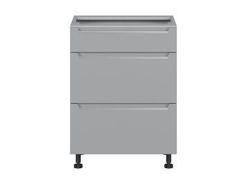 Нижня кухонна тумба BRW Iris K10-FB_D3S_60/82_2SMB/SMB-SZG/FER, феро, гренола сірий фото - artos.in.ua