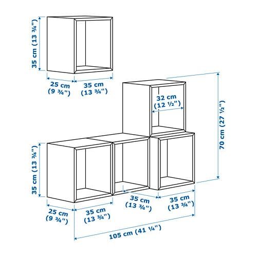 ІКЕА Комбінація настінних шаф EKET ЕКЕТ, 091.888.42 фото - artos.in.ua