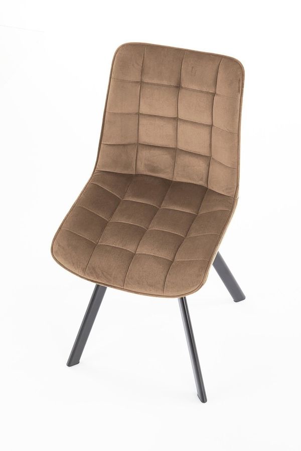 Металевий стілець K332 оксамитова тканина бежевий Halmar Польща