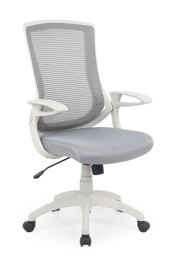 Крісло офісне Igor механізм Tilt, пластик білий / мембранна тканина, сітка світло-сірий Halmar Польща