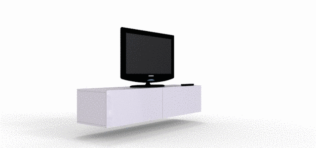 Белая тумба под ТВ CAMA Slide 150 в стиле хай тек Польша