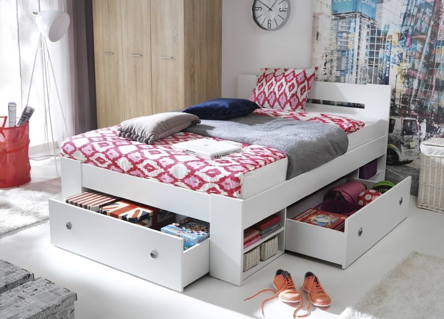 Ліжко BRW Nepo Plus 140 Білий фото - artos.in.ua