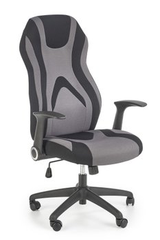 Кресло офисное Jofrey механизм Tilt, металл черный/ткань серый с черным Halmar Польша