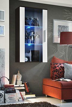 Вітрина ASM Neo II 23 EMWH N2, венге матовий, білий глянсовий фото - artos.in.ua