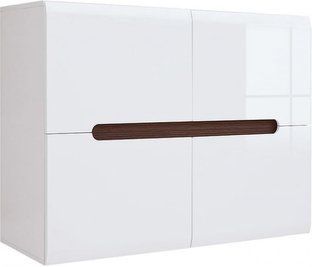 Комод BRW Azteca Trio S504-SFK4D/8/11-BI/BIP, білий, білий глянцевий фото - artos.in.ua