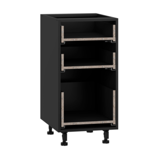 Корпус нижней кухонной тумбы с ящиками VENTO D3S-40/82 черный фото - artos.in.ua