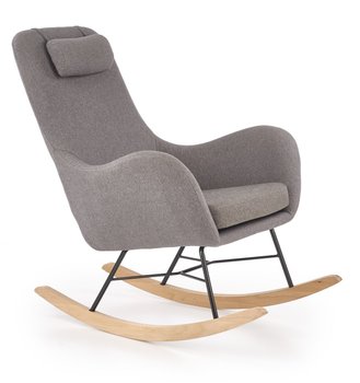 Кресло-качалка HALMAR BOTAS серый в современном стиле Польша