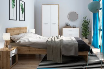 Комплект меблів у спальню Matos BRW дуб вотан / білий Польща