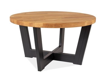 Дерев'яний стіл SIGNAL CONO FI80 Дуб на металевій основі ПОЛЬЩА