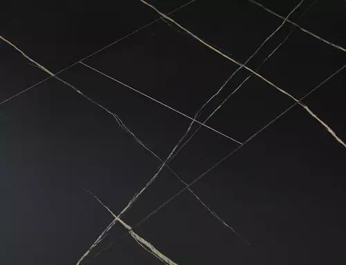 Обідній стіл Gaston Signal 100&times;100&times;75, чорний ефект мармуру, МДФ + шпон фото - artos.in.ua