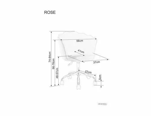 Комп'ютерне крісло Rose Signal 56&times;74, сірий, велюр фото - artos.in.ua