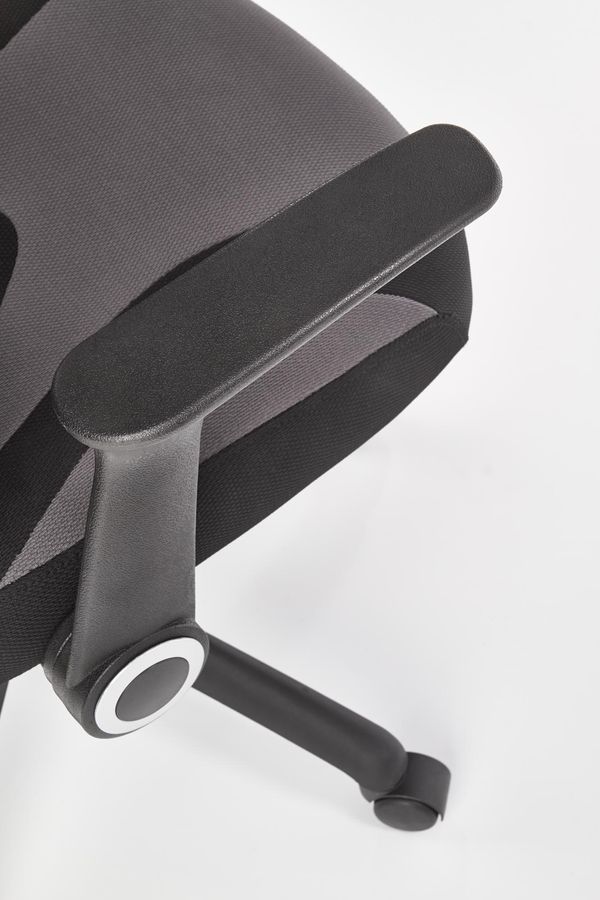Крісло офісне Jofrey механізм Tilt, метал чорний / тканина сірий з чорним Halmar Польща