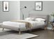 Ліжко двоспальне дерев'яне з м'яким узголів'ям Elanda 160x200 тканину світло-сіра Halmar Польща (з каркасом, без матраца)