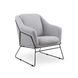 Крісло для відпочинку в вітальню, кабінет Soft 2 сталь чорний / тканина світло-сірий Halmar Польща