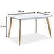 Стильний стіл для кухні SIGNAL Declan I 120х80 Білий розкладний у стилі модерн Польща