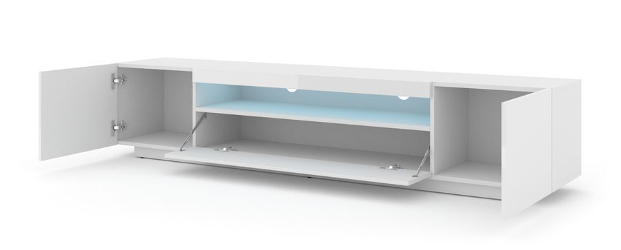 Тумба для под телевизор AURA 200 белая глянцевая BIM FURNITURE фото - artos.in.ua