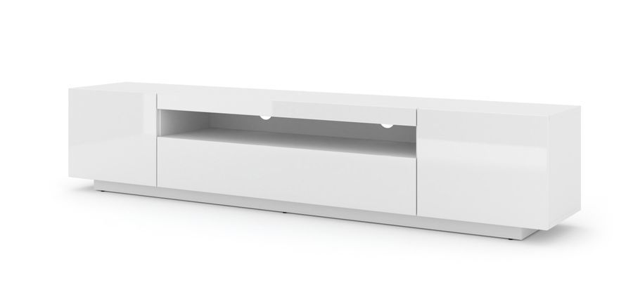 Тумба для под телевизор AURA 200 белая глянцевая BIM FURNITURE фото - artos.in.ua